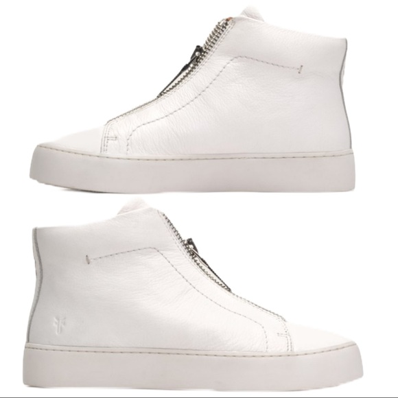 NEW Frye Lena Zip High Italian Leather Sneaker - Picture 4 of 16